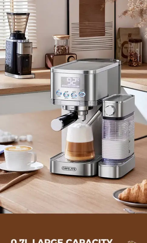 Cafelffe 3in1 Automatic Milk Froth Ground Coffee Stainless Steels 20 Bar
