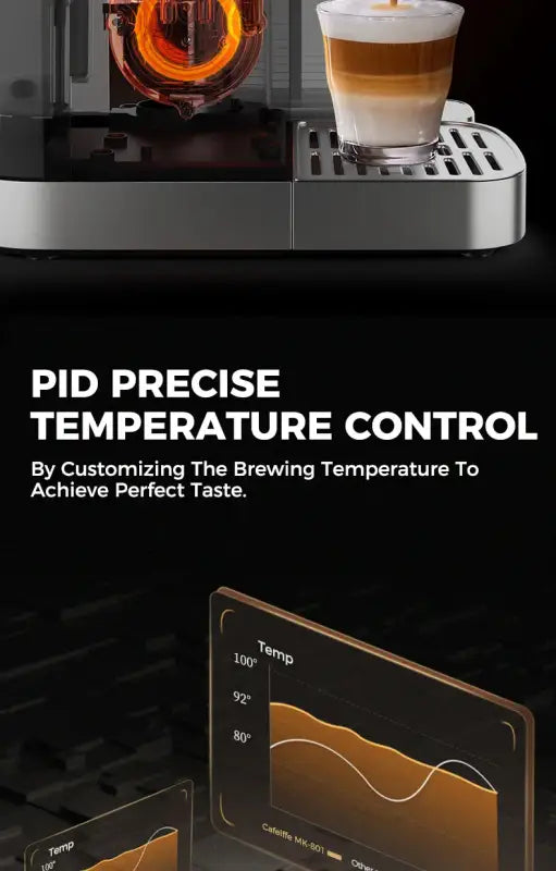 Cafelffe 3in1 Automatic Milk Froth Ground Coffee Stainless Steels 20 Bar