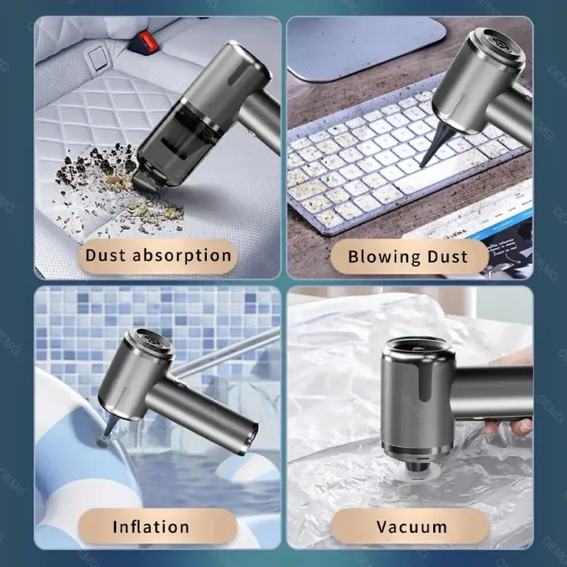 Car Vacuum Cleaner 120000PA Powerful Cleaning Machine Mini Wireless Portable Hand held for Home Appliance