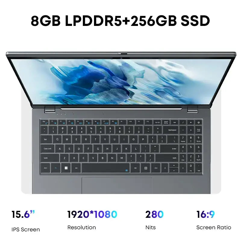 Chuwi GemiBook Plus Laptop 15.6’’ Intel N100 Graphics - Laptops