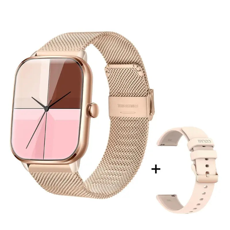 COLMI C61 Smartwatch 1.9 inch - Gold Metal Strap