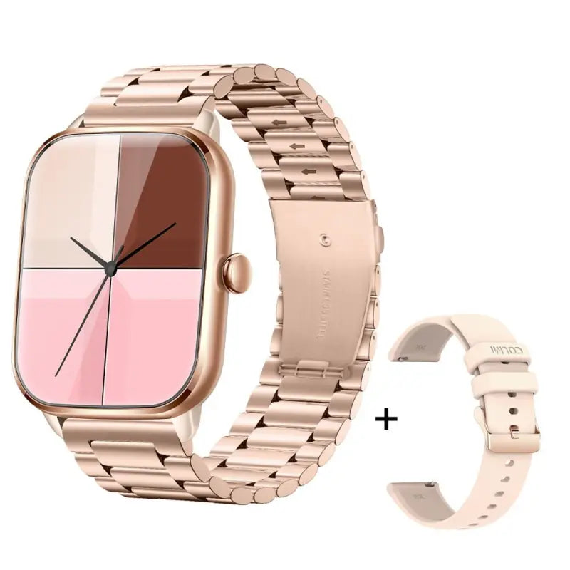 COLMI C61 Smartwatch 1.9 inch - Gold Steel Strap