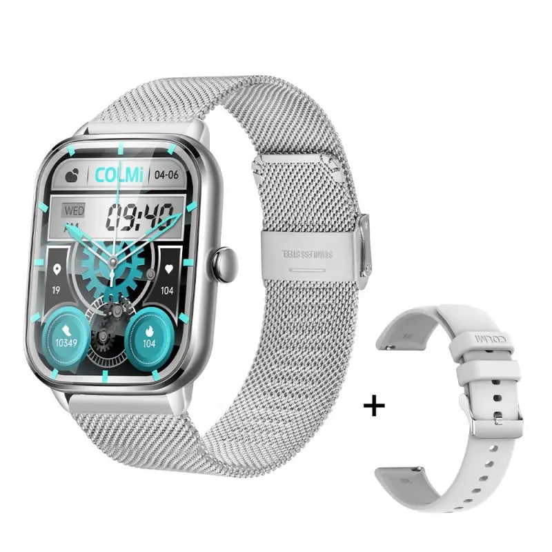 COLMI C61 Smartwatch 1.9 inch - Silver Metal Strap