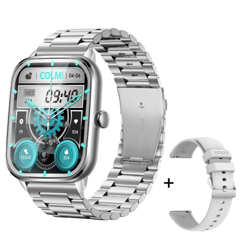 COLMI C61 Smartwatch 1.9 inch - Silver Steel Strap