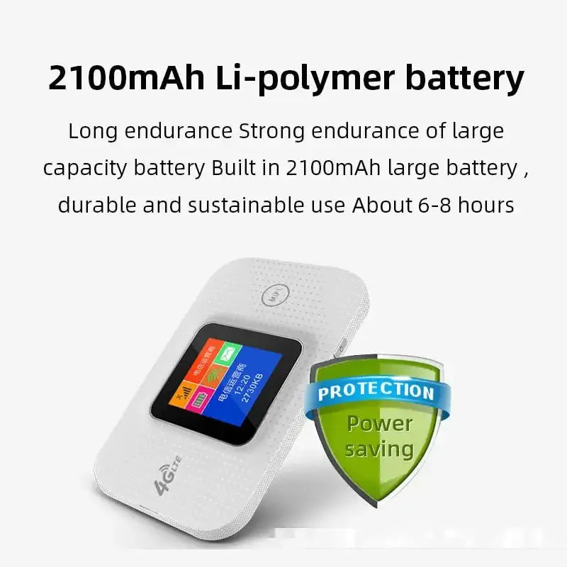 EATPOW 4G Pocket Wifi Router 150Mbps Modem Mobile WiFi Hotspot Wireless Mifi SIM Card Slot - Home