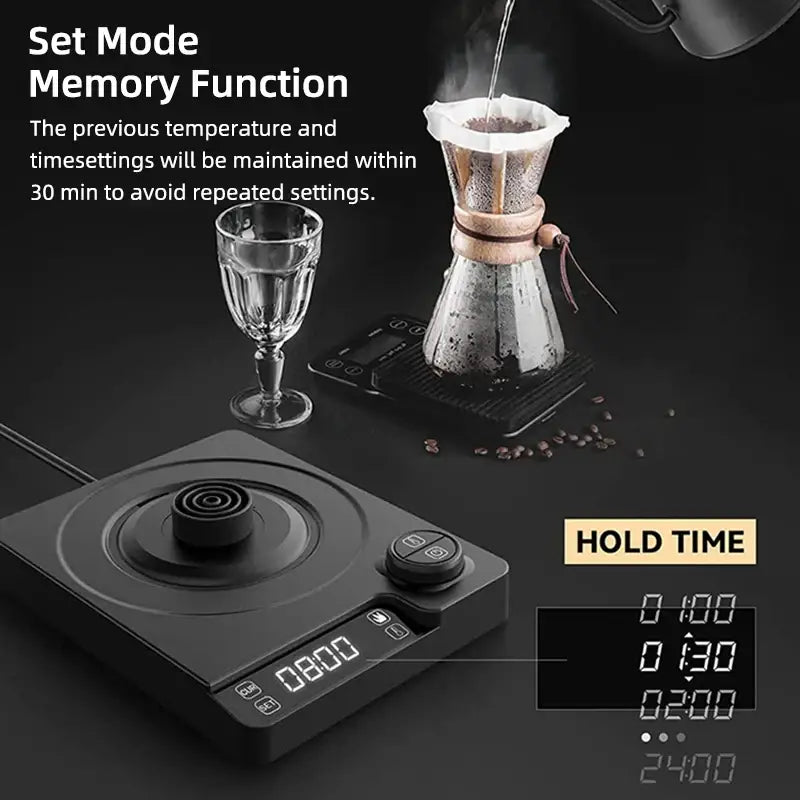 Digital coffee scale with timer for Electric Kettle 1.0 L Goose Neck Hand Brew Pot
