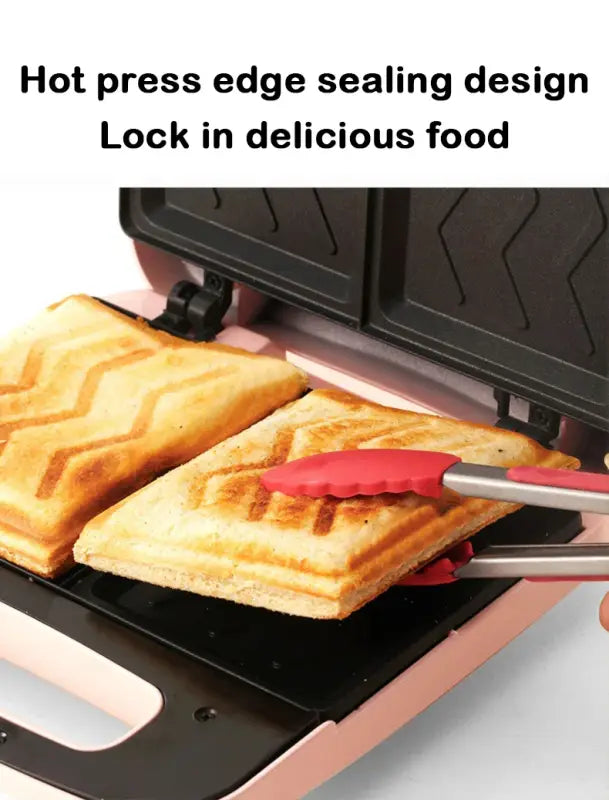 Hot sandwich press making golden-brown toasted sandwiches in a Panini Sandwich Machine