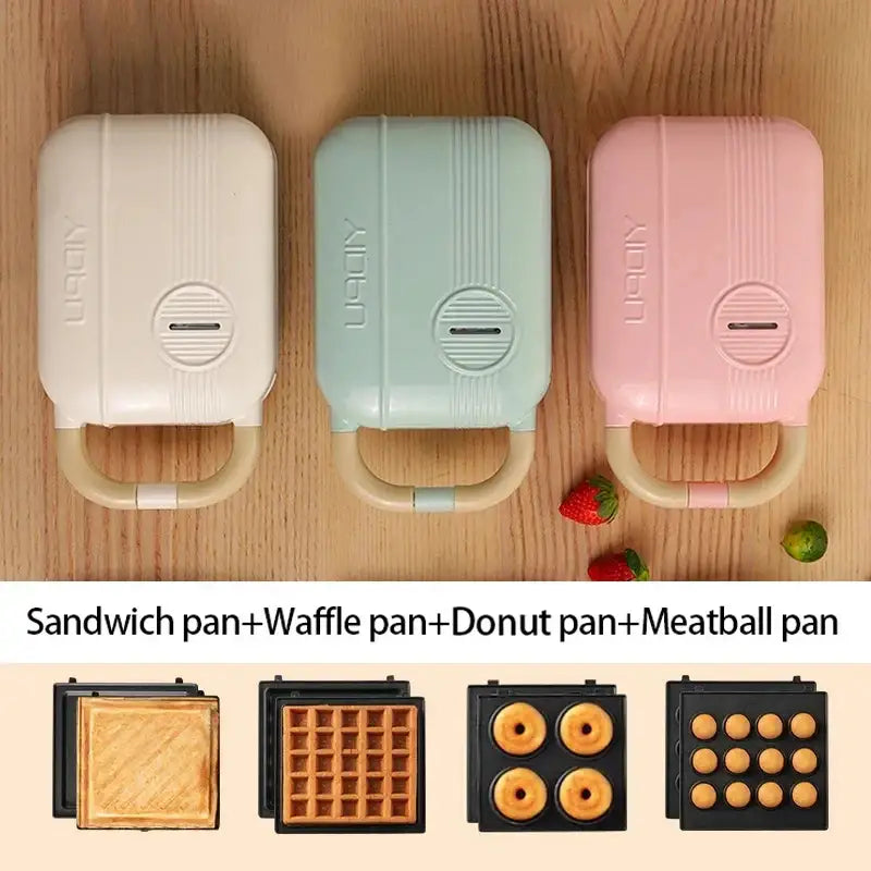 Multi-functional Electric Sandwich Toaster Making Machine for fast breakfast in pastel colors