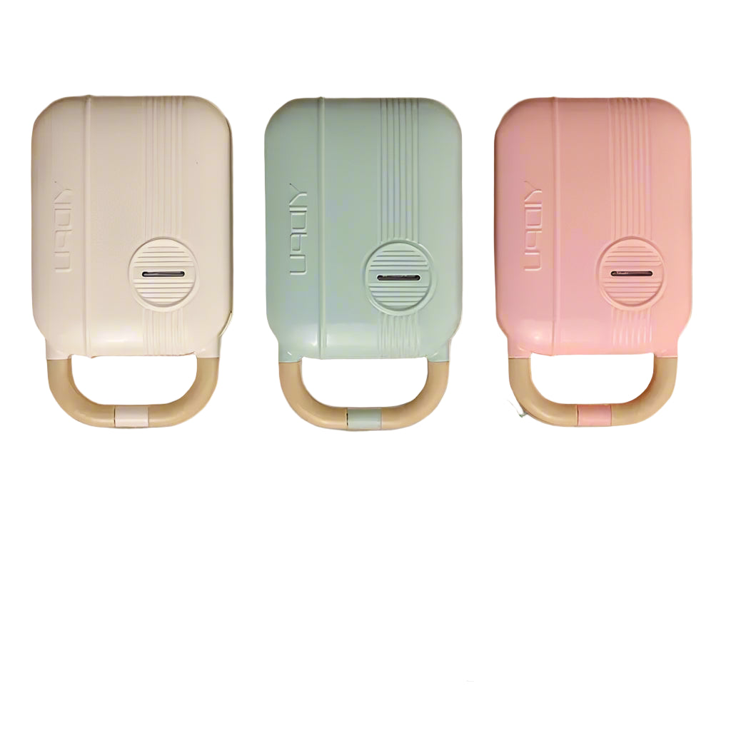 Pastel Electric Sandwich Toaster Making Machine with interchangeable plates for fast breakfast