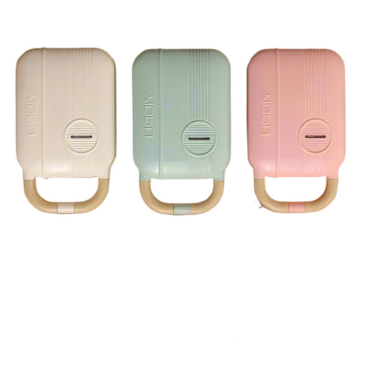 Pastel Electric Sandwich Toaster Making Machine with interchangeable plates for fast breakfast