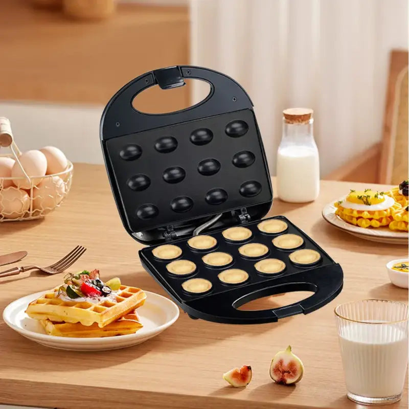 Electric Walnut Cake Waffle Maker with 12 cooking molds for delicious cake waffles