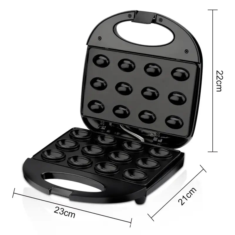 Black Electric Walnut Cake Waffle Maker with 12 Holes for delicious cake waffles