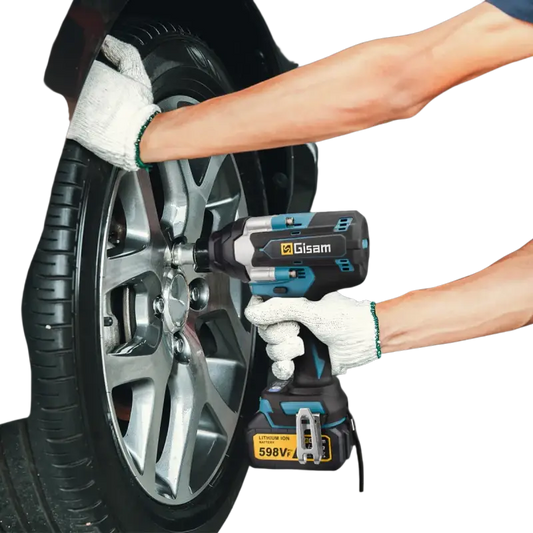Gisam Electric Impact Wrench 1/2 inch Lithium-Ion - Drill