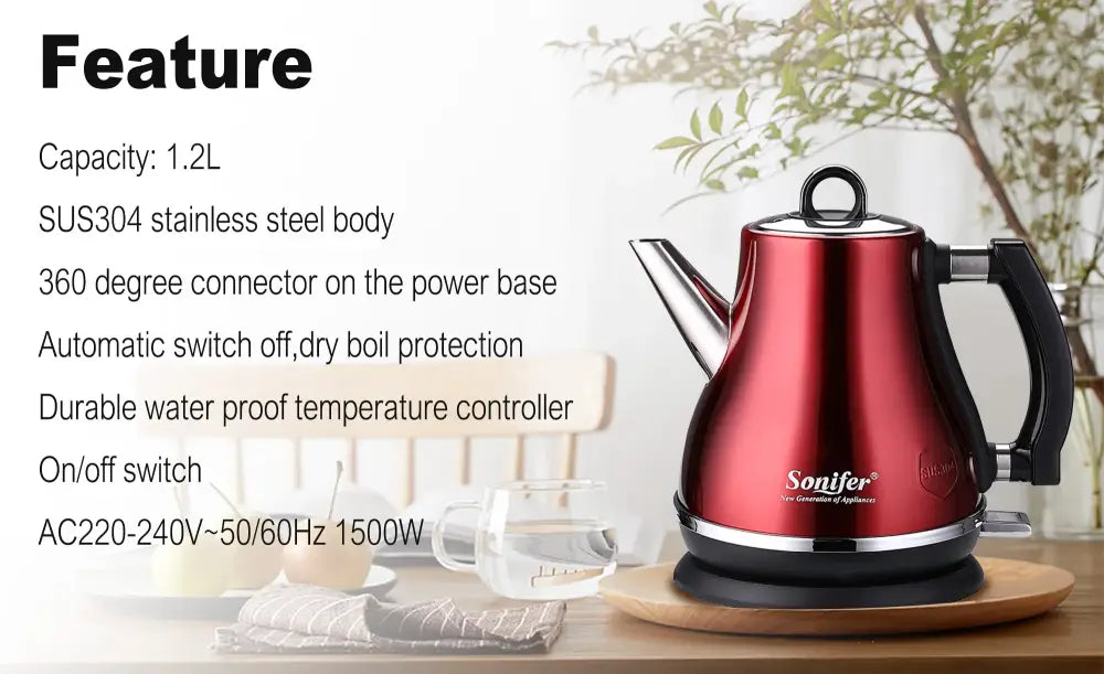 Heating Electric Boiling Tea Pot Sonifer