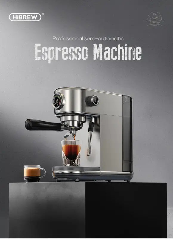 HiBREW 20 Bar Semi Automatic Espresso Coffee Machine Temperature Adjustable