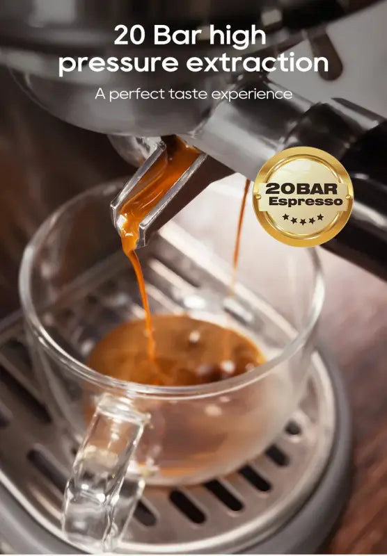 HiBREW 20 Bar Semi Automatic Espresso Coffee Machine Temperature Adjustable