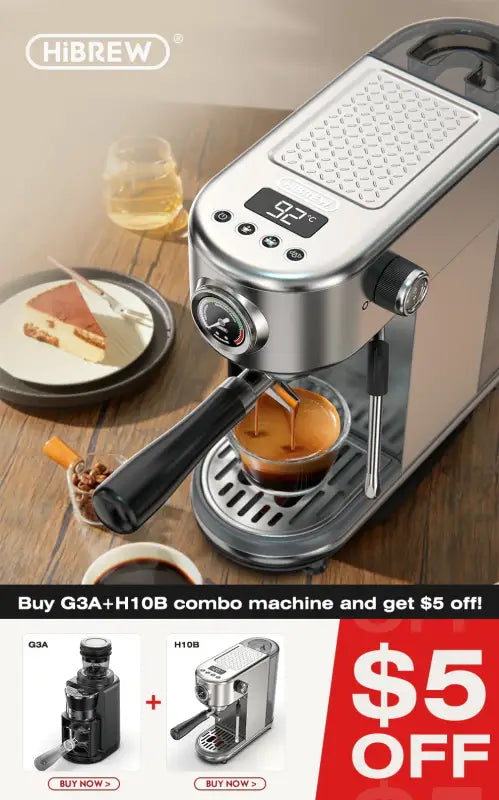 HiBREW Automatic Burr Mill Electric Coffee Grinder with 31 Gears for Espresso