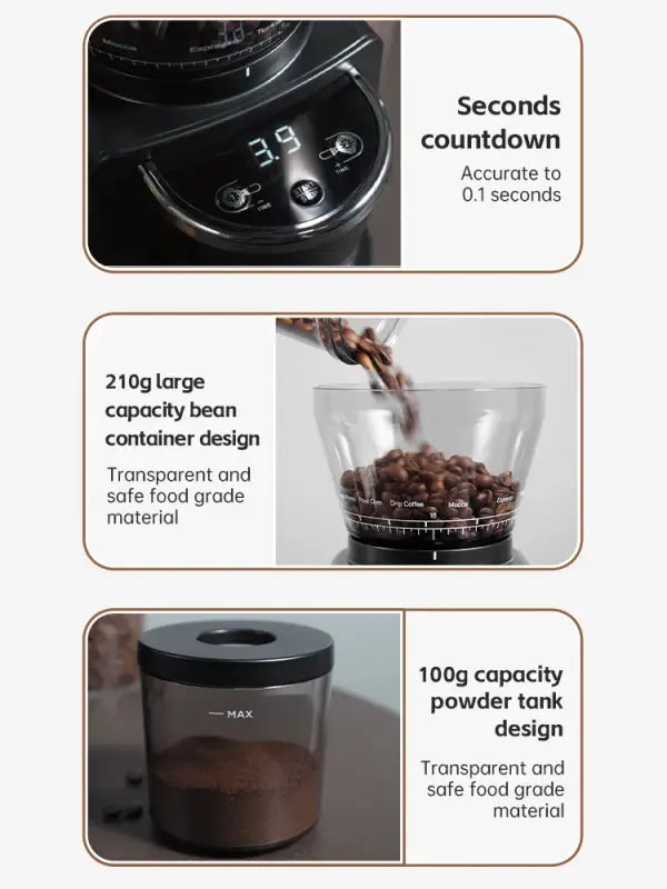 HiBREW Automatic Burr Mill Electric Coffee Grinder with 31 Gears for Espresso