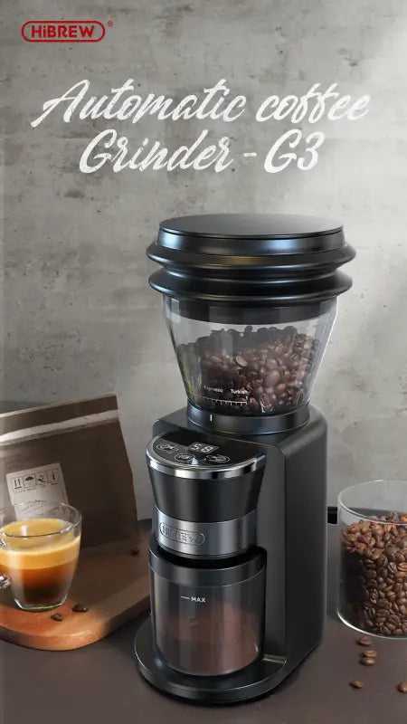 HiBREW Automatic Burr Mill Electric Coffee Grinder with 31 Gears for Espresso
