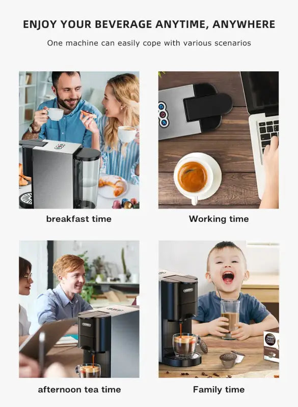 HiBREW Coffee Machine 4 in 1 Multiple Capsule Espresso