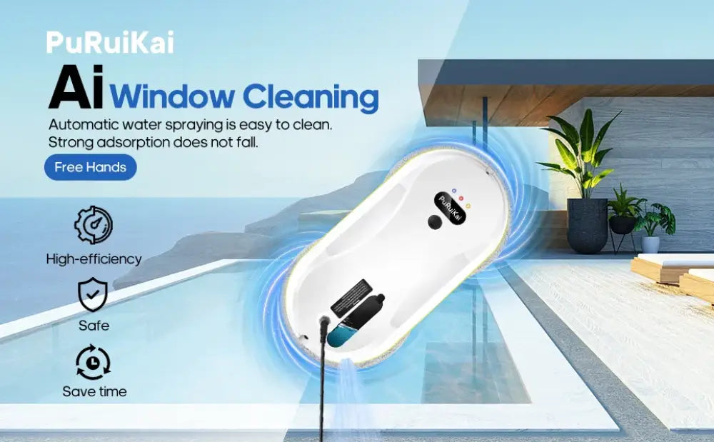 Household electric window automatic water spray cleaning robot