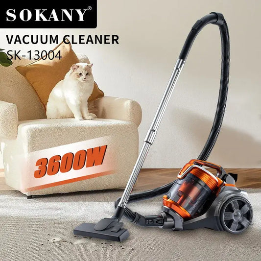 Household Vacuum Cleaner With Multi-Cyclonic Filtration Cored For Carpets and Floor