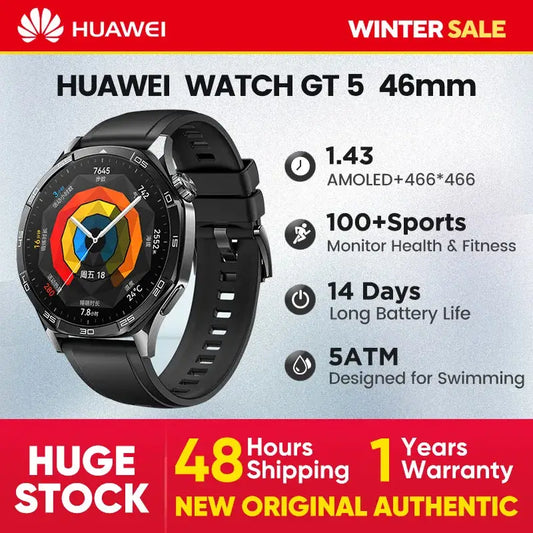 Huawei GT5 Smartwatch Round Screen for iOS and Android