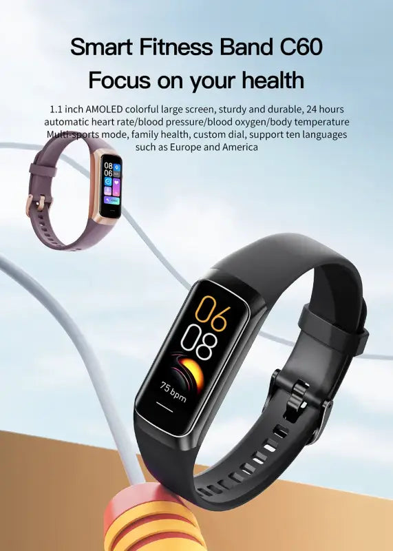 LIGE Amoled Heart Rate Blood Waterproof Smartwatch