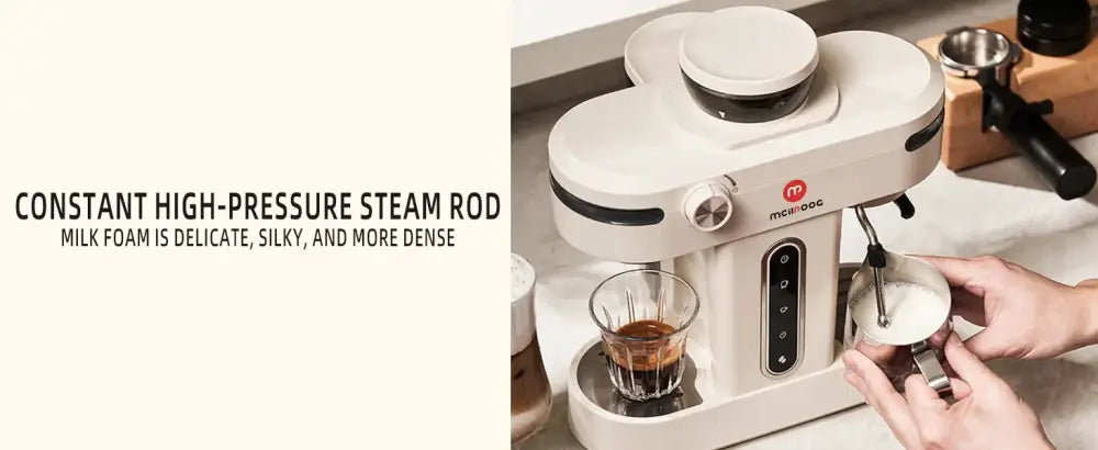 Mcilpoog AC510 19Bar Semi Automatic Espresso Machine With Grinder & Steam