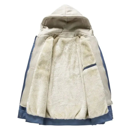 2023 Men's Plush Jacket Inner Fleece Warm Hoodie Baseball Jacket Men Oversize Vintage Winter Streetwear Embroidery Fashion Y2k - laurichshop