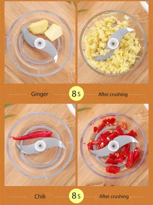 Mini Electric Garlic Grinder Chili Vegetable Chopper 100/250 ML