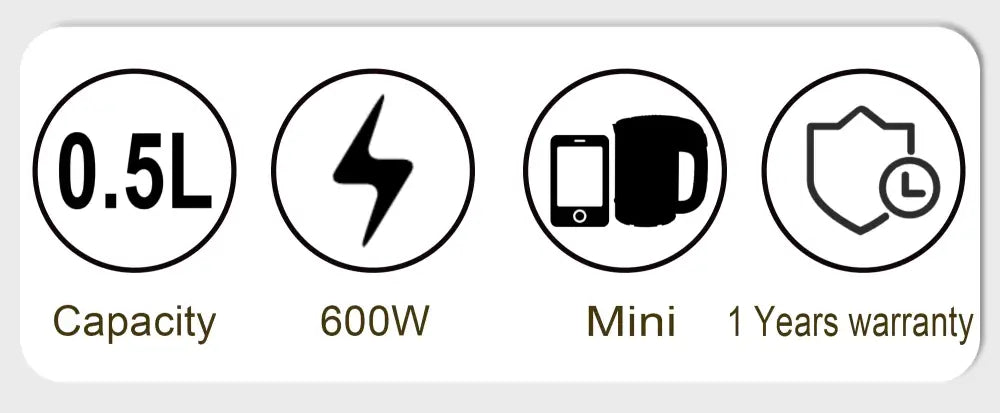 Mini Electric Stainless Steel Tea And Coffee Kettle