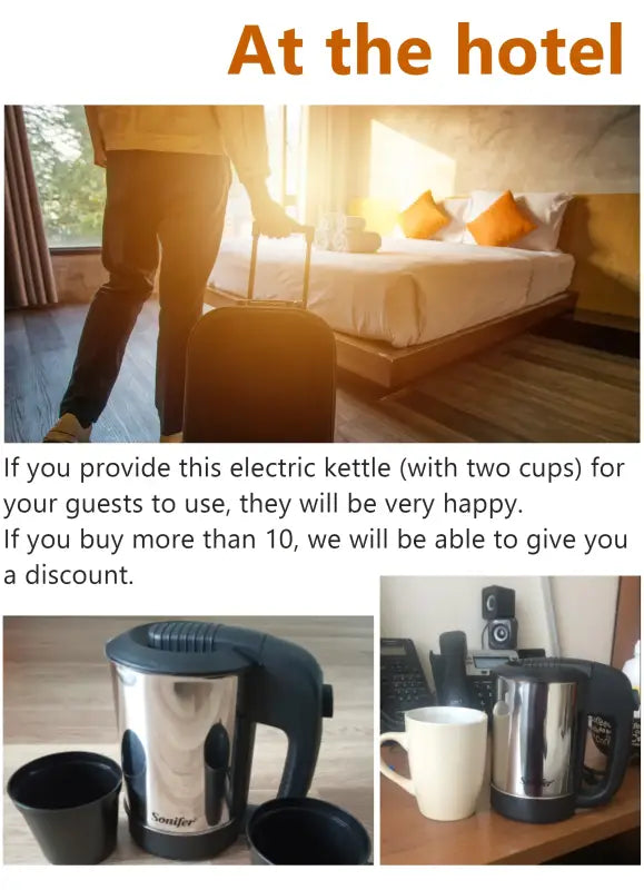 Mini Electric Stainless Steel Tea And Coffee Kettle