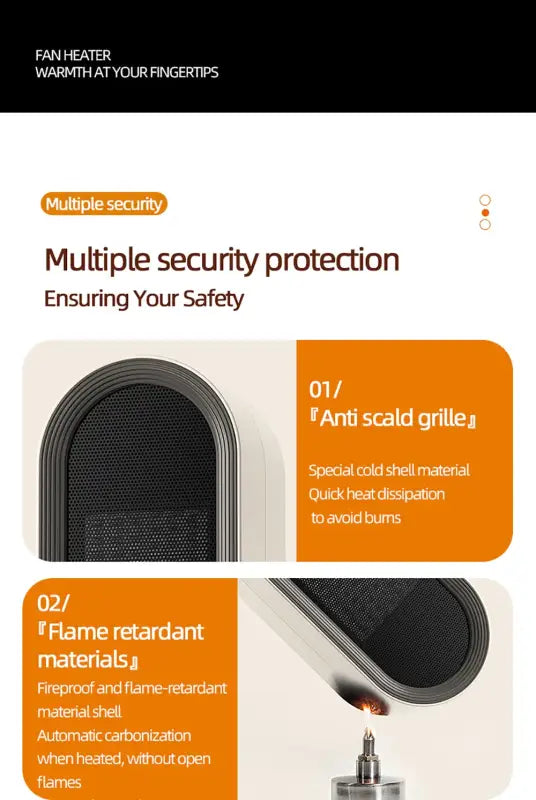 New 1200 W Portable Touch Screen Remote Control Space Heater For Home