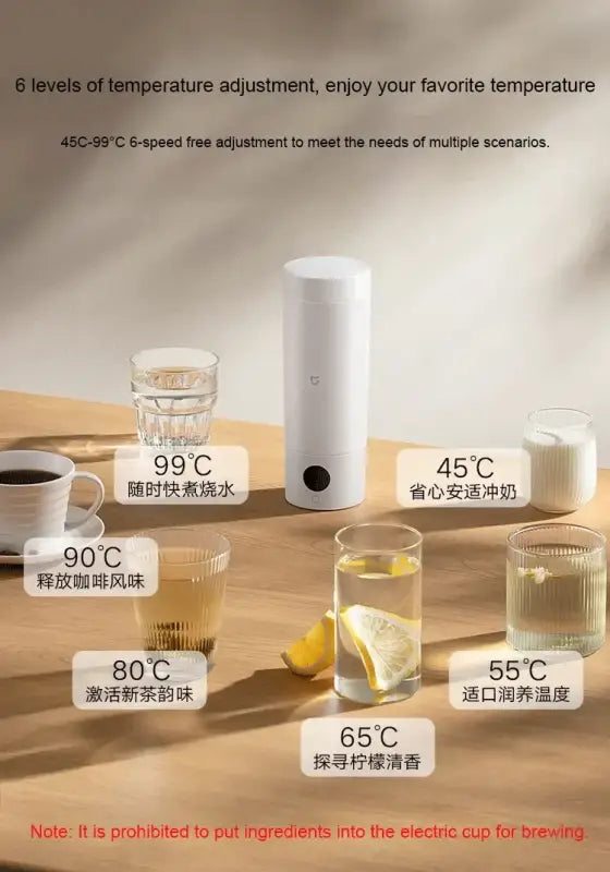 NEW XIAOMI Mijia Portable Boiler Heating Thermos Electric Kettle 350 ml