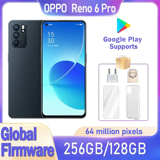 OPPO Reno 6 Pro 5G smartPhone Global firmware Rear camera 64MP MTk Dimensity 1200 4500mAh battery