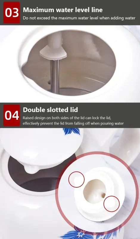 Porcelain Ceramic Electric Kettle Automatic Power Off 220 V Anti-dry burning