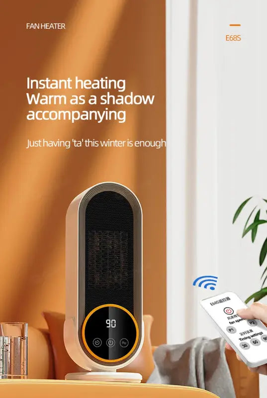 Portable Touch Screen Space Heater with Remote Control and Timing