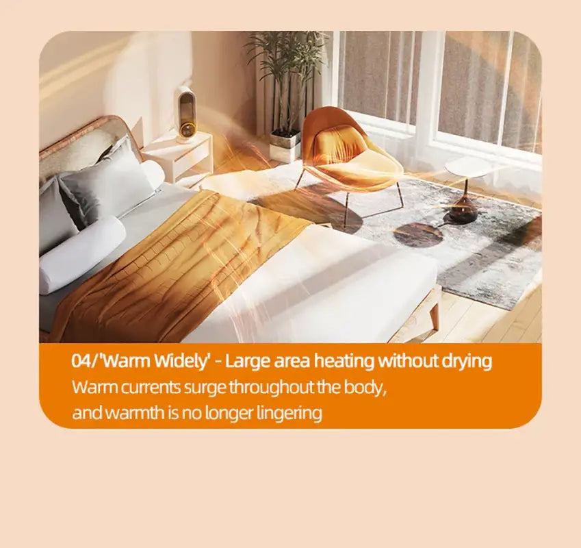 Portable Touch Screen Space Heater with Remote Control and Timing