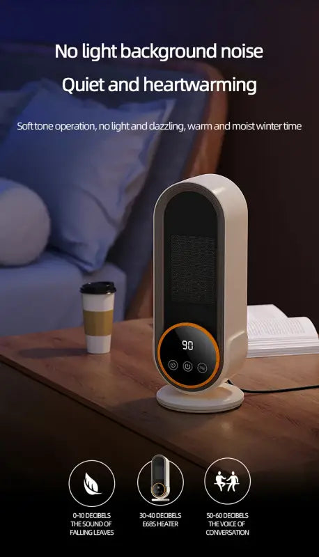 Portable Touch Screen Space Heater with Remote Control and Timing