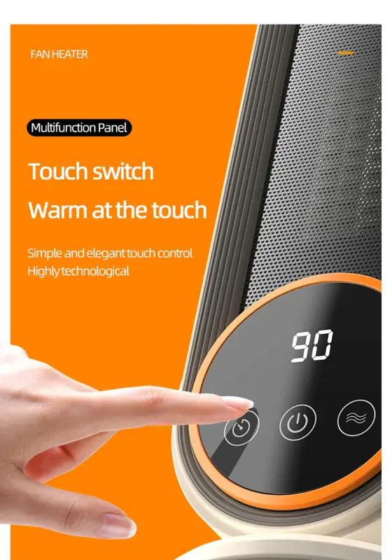 Portable Touch Screen Space Heater with Remote Control and Timing