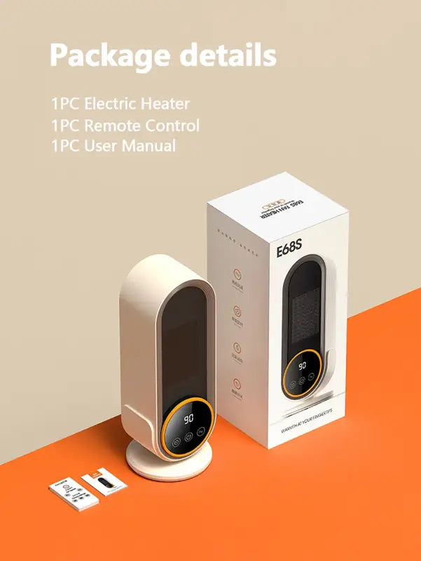 Portable Touch Screen Space Heater with Remote Control and Timing