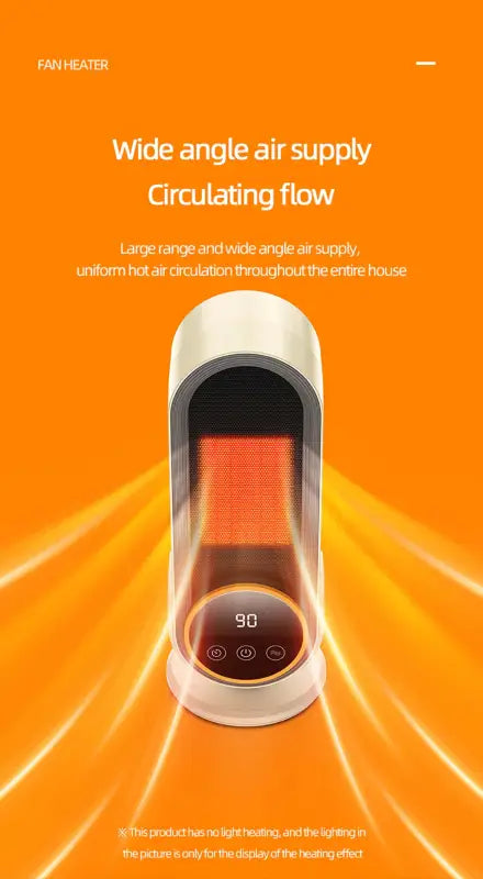 Portable Touch Screen Space Heater with Remote Control and Timing