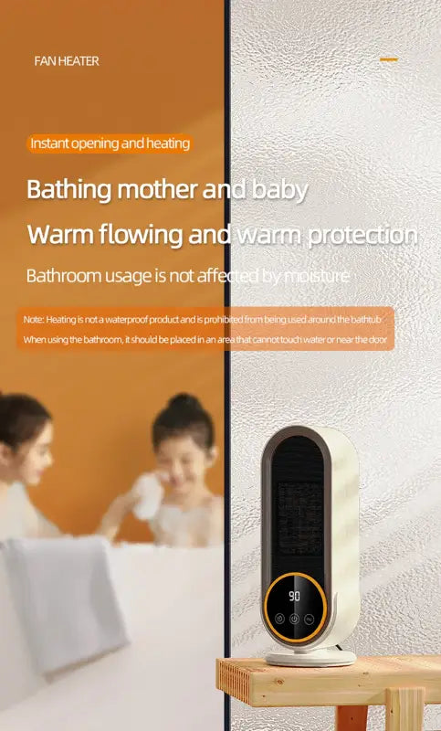 Portable Touch Screen Space Heater with Remote Control and Timing