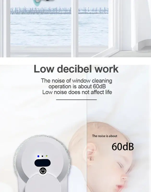 PuRuiKai Atomizing Ultra Thin Robot Window Vacuum Cleaner - Korean standard / Yes