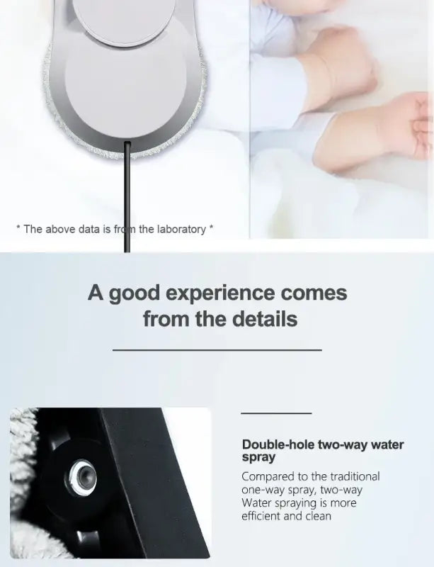 PuRuiKai Atomizing Ultra Thin Robot Window Vacuum Cleaner - Korean standard / Yes