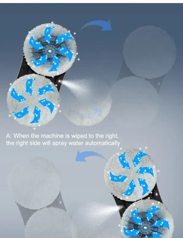 PuRuiKai Atomizing Ultra Thin Robot Window Vacuum Cleaner - Korean standard / Yes