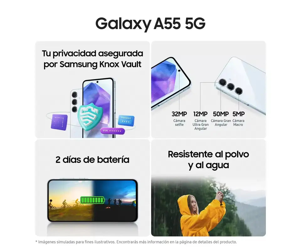 Samsung Galaxy A55 5G Smartphone Exynos 1480 50MP Camera 6.6’’ FHD +