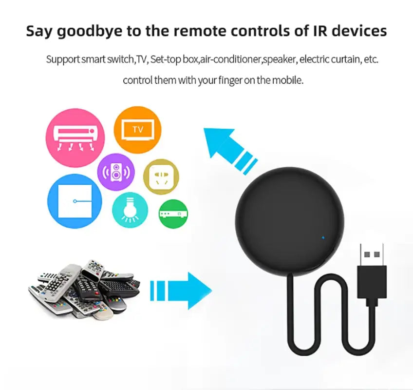 Tuya WiFi Smart IR Remote Control Smart Life APP Replace TV DVD AUD - S18
