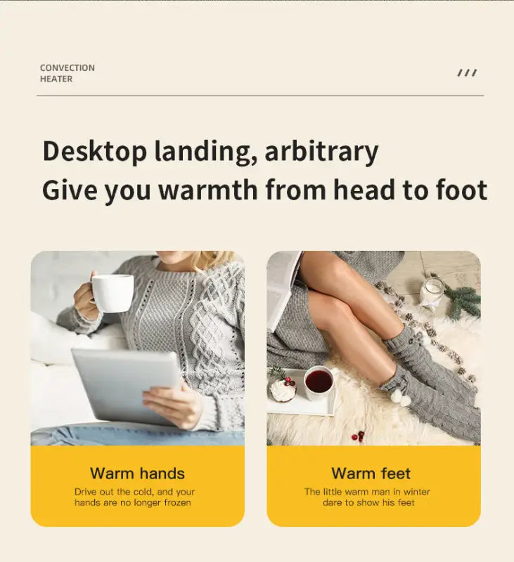 Winter 1800w Portable Oscillating Space Heater Remote Control MiniElectric Fan